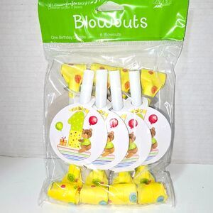 192ct Quiet 1st Birthday Blowouts Party Favors Teddy Bear Theme New Sealed